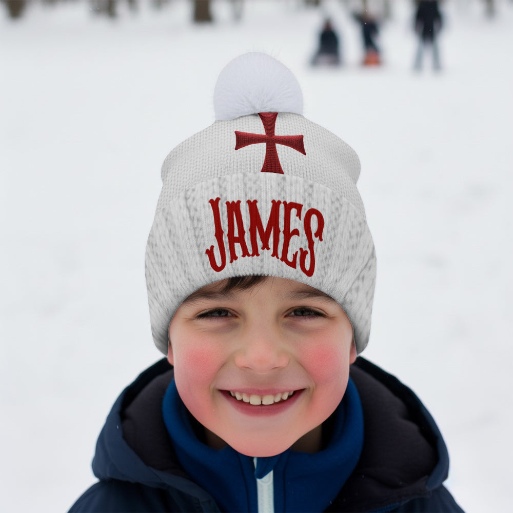 Knights Templar Cross - Personalized Christian Beanie Hat
