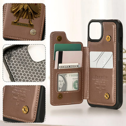 Non nobis Domine, non nobis, sed nomini tuo da gloriam - Personalized Christian Wallet Phone Case