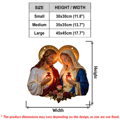 Sacred Hearts Christian - Personalized Christian LED Light Acrylic Sign