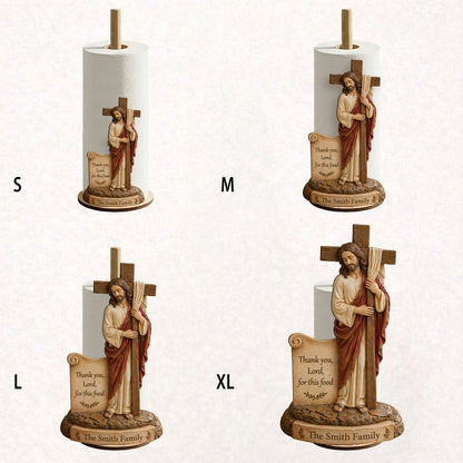 Thank You, Lord, For This Food - Personalized Christian Paper Towel Stand
