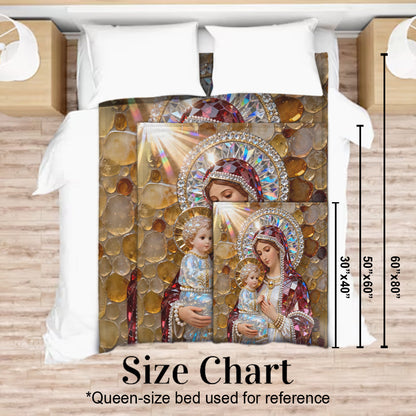 The Queen Of Heaven - Personalized Christian Blanket