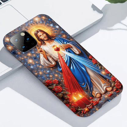 Sacred Heart of Jesus - Personalized Christian Full Print Phone Case