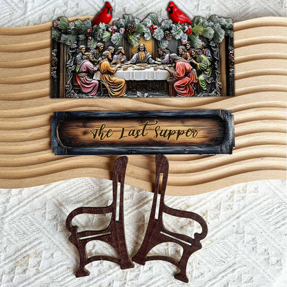 The Last Supper - Personalized Christian Wooden Bench