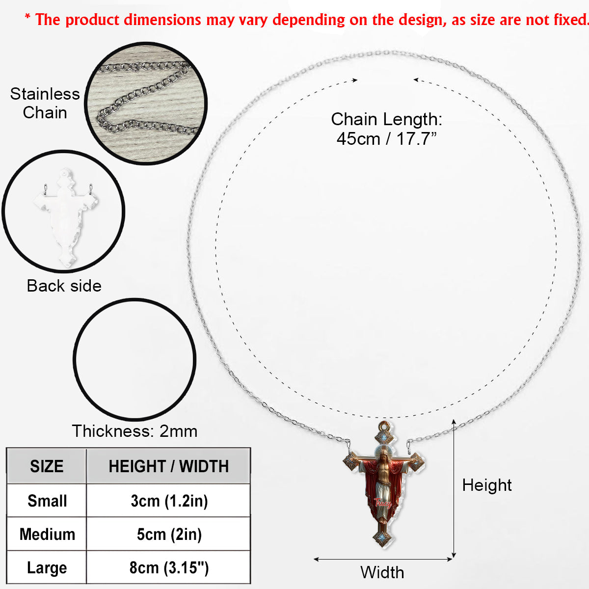 A Child Of God - Personalized Christian Custom Shaped Pendant Necklace