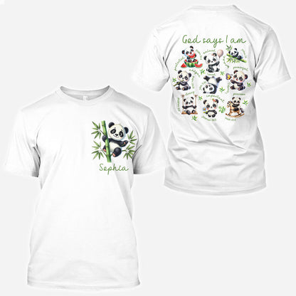 God Says I Am - Personalized Panda Lover All Over Shirt