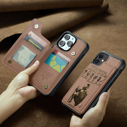 Put On The Full Amor Of God - Personalized Christian Wallet Phone Case