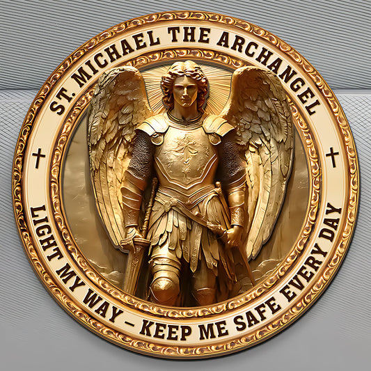 Archangel Michael Heaven’s Guardian - Christian Shaped Car Visor Clip