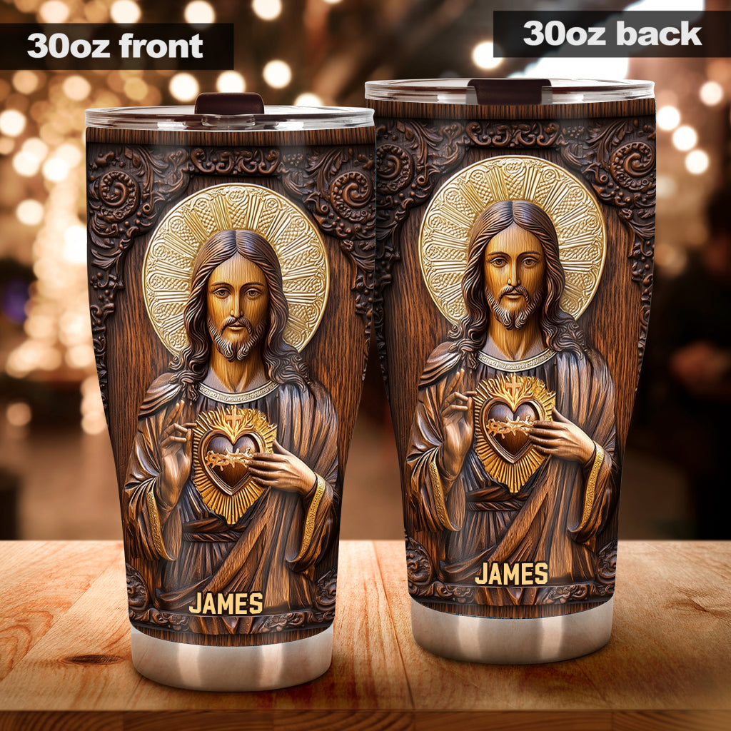 Sacred Heart Jesus - Personalized Christian Tumbler