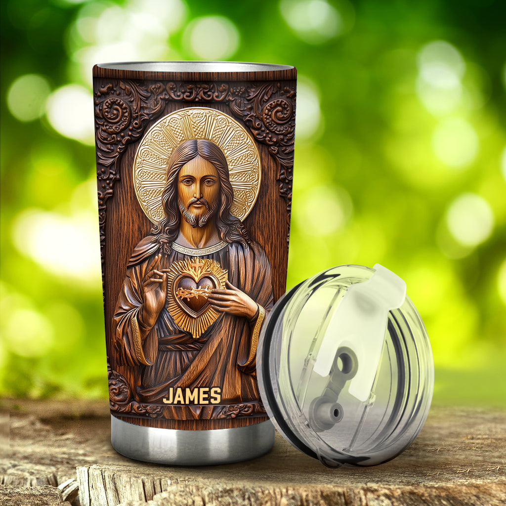 Sacred Heart Jesus - Personalized Christian Tumbler