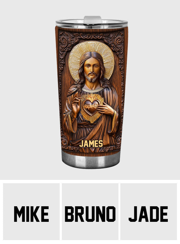 Sacred Heart Jesus - Personalized Christian Tumbler
