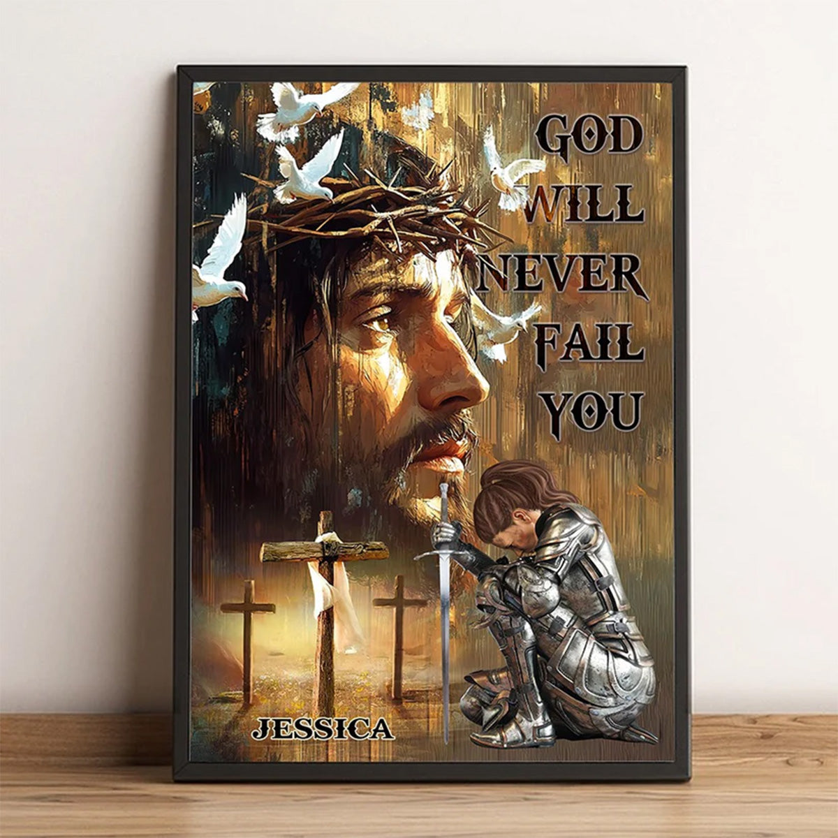 God Will Never Fail You - Personalized Christian Canvas And Poster