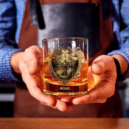 Deus vult - Personalized Christian Whiskey Glass
