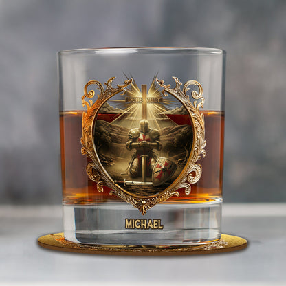 Deus vult - Personalized Christian Whiskey Glass