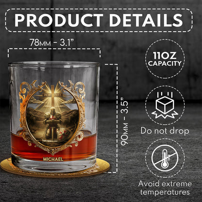 Deus vult - Personalized Christian Whiskey Glass