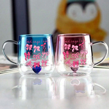 God Says I Am - Personalized Christian Gradient Glass Mug