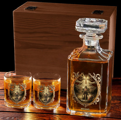 Deus vult - Personalized Christian Whiskey Glass