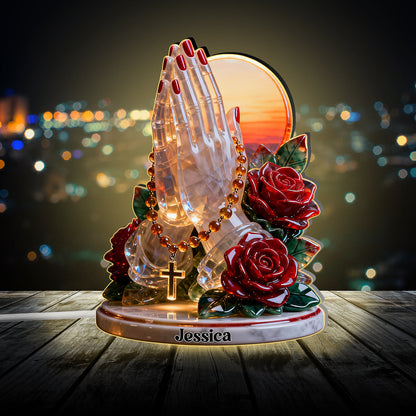 Faith Over Fear - Personalized Christian Acrylic LED Night Light