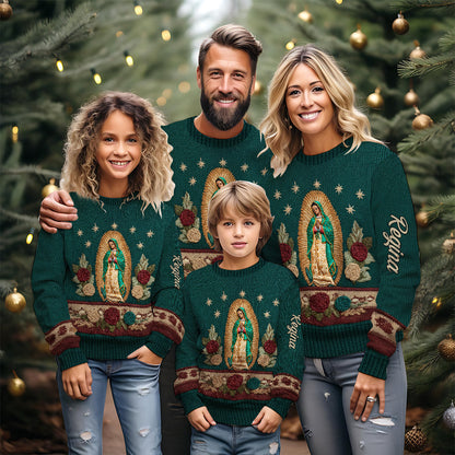 Our Lady Of Guadalupe - Personalized Christian Ugly Sweater