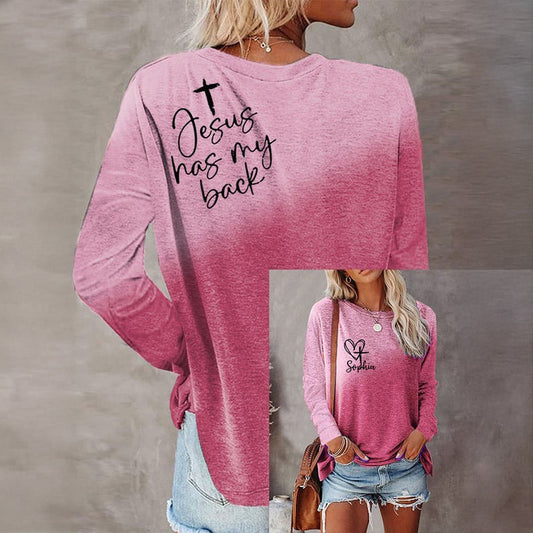 Jesus Has My Back - Personalized Christian All Over Shirt