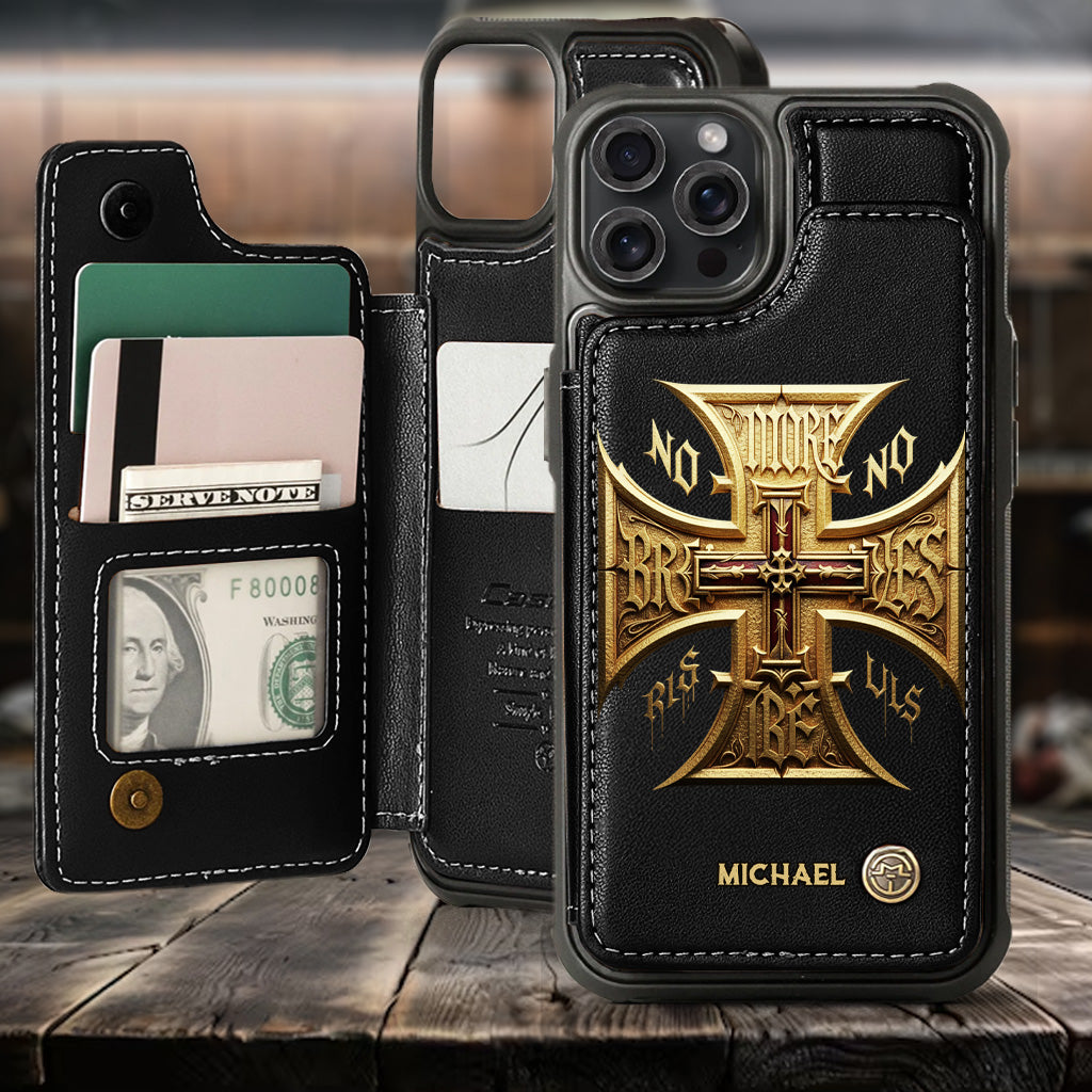 Medieval Cross Detailed Gothic Style - Personalized Christian Wallet Phone Case