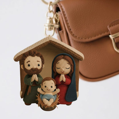 Nativity Scene Jesus - Personalized Christian Handmade Crochet Ornament