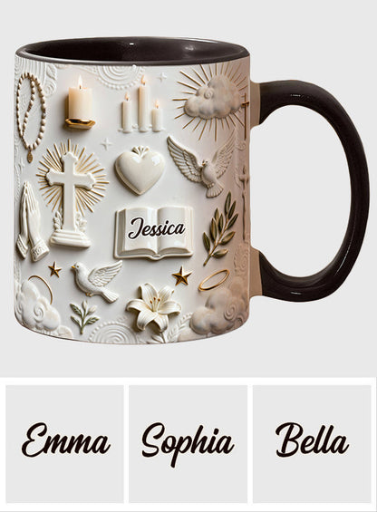 Faith Over Fear - Personalized Christian Accent Mug & Coaster
