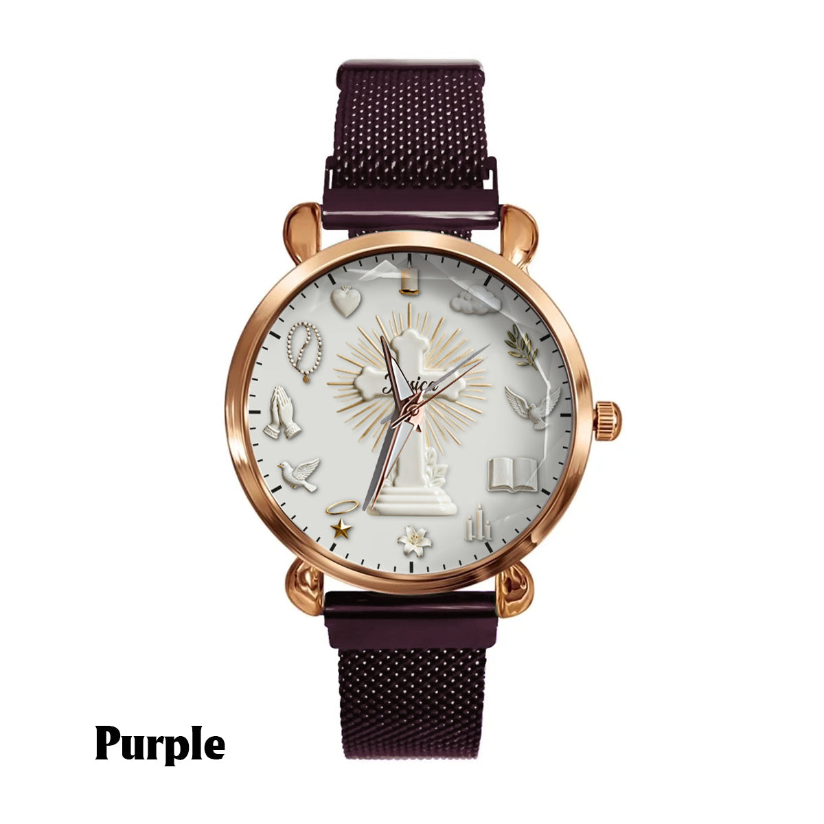 Faith Over Fear - Personalized Christian Women Hand Watch