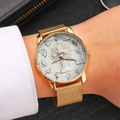 Faith Over Fear - Personalized Christian Women Hand Watch