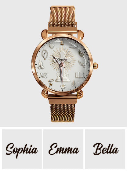 Faith Over Fear - Personalized Christian Women Hand Watch