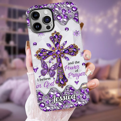 I Believe In God - Personalized Christian Full Print Phone Case