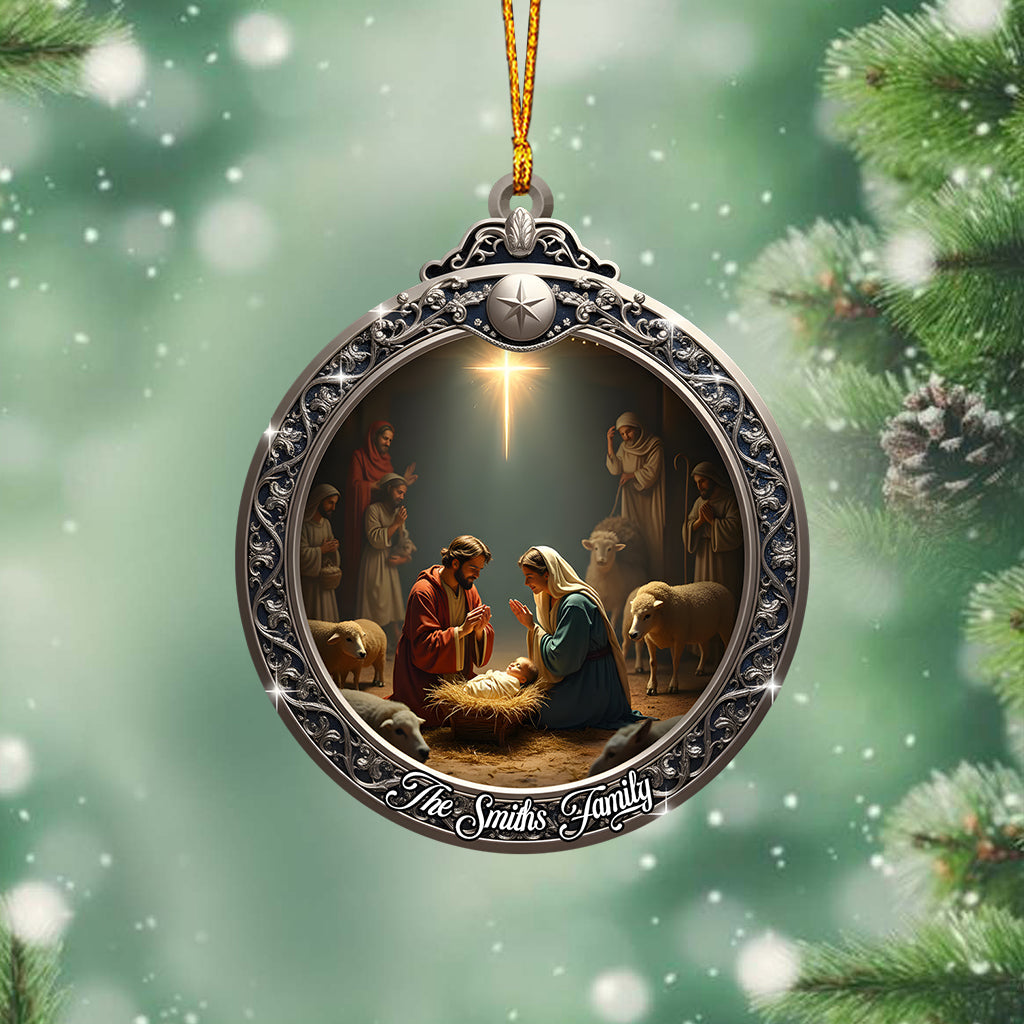 Nativity of Jesus - Personalized Christian Ornament