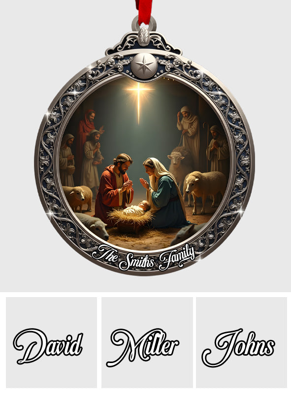 Nativity of Jesus - Personalized Christian Ornament