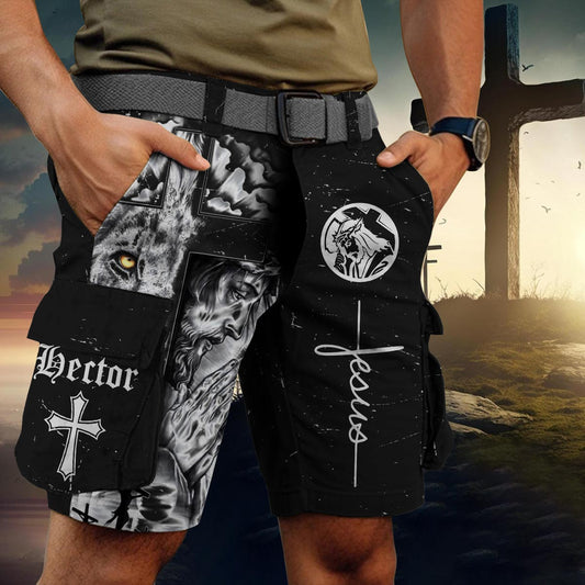 Love Jesus - Personalized Christian Cargo Shorts With Belt