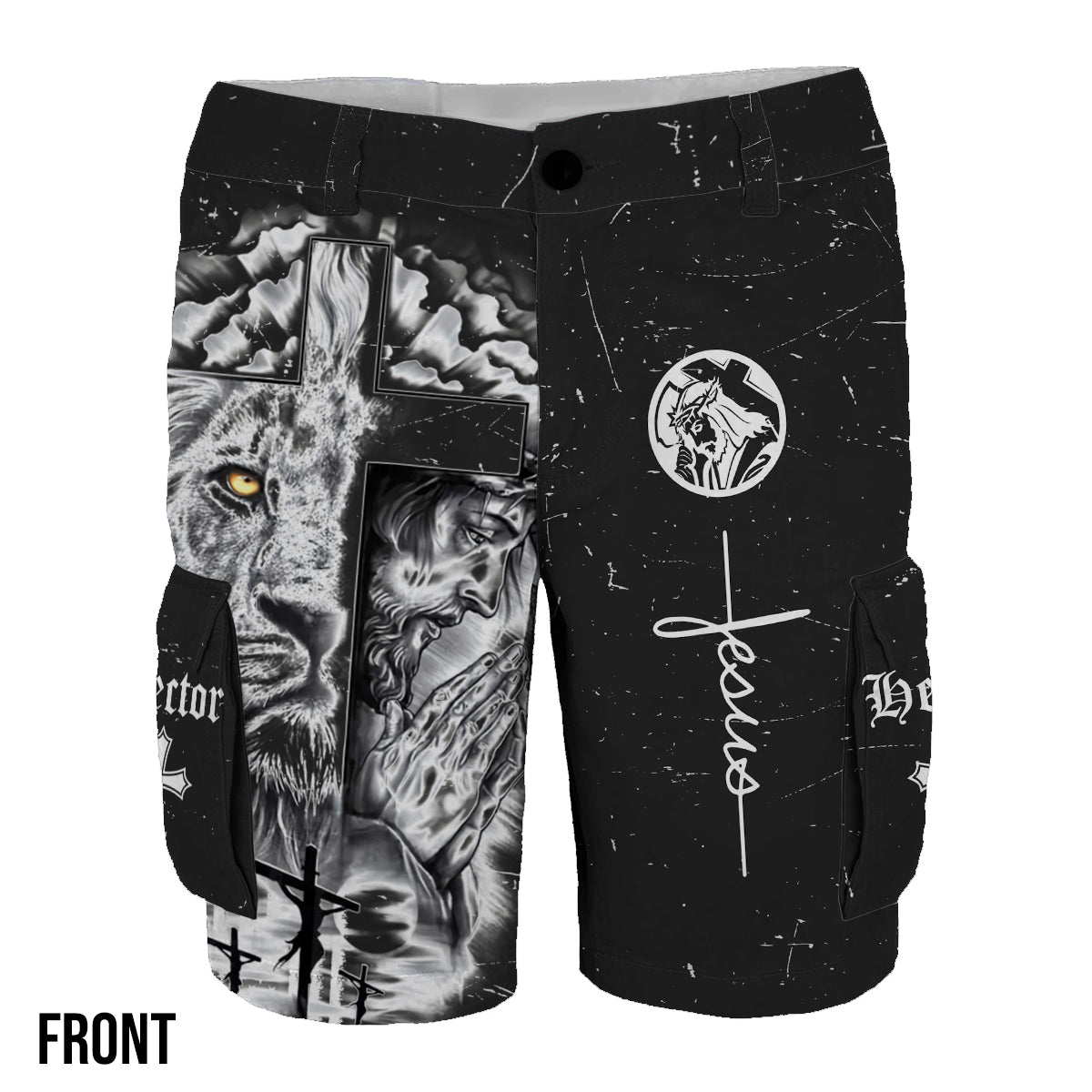 Love Jesus - Personalized Christian Cargo Shorts With Belt
