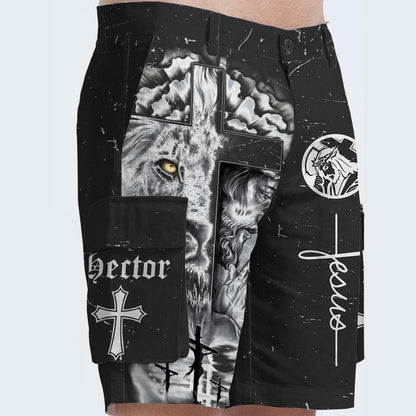Love Jesus - Personalized Christian Cargo Shorts With Belt