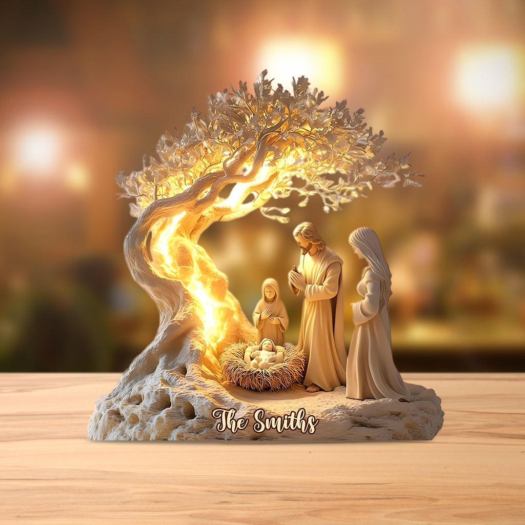 The Holy Nativity - Personalized Christian Custom Shaped Acrylic Plaque