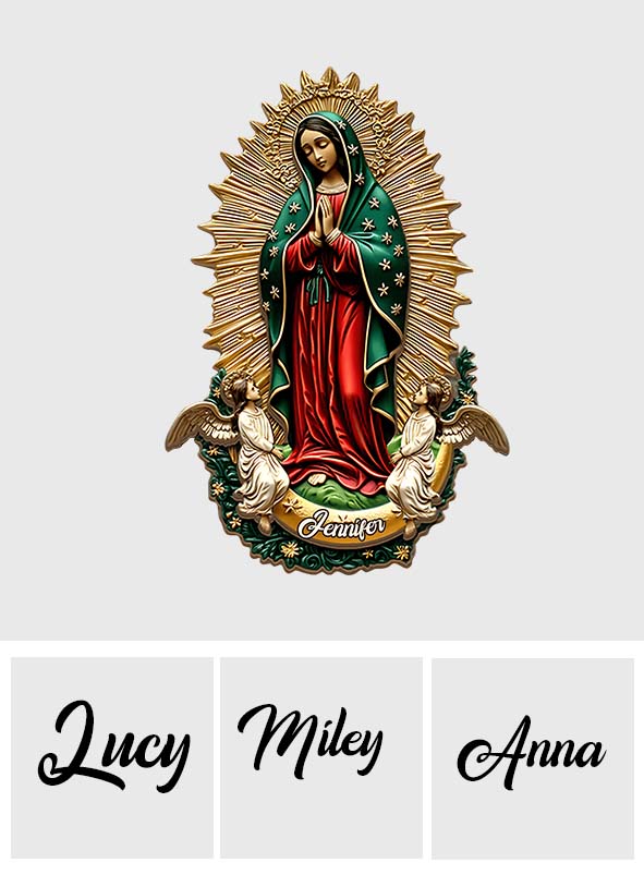 Our Lady Of Guadalupe - Personalized Christian Shaped Car Visor Clip