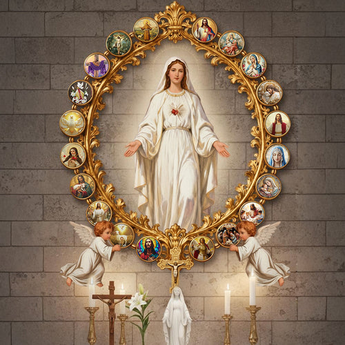 Divine Grace And Serenity Lady - Christian Cut Metal Sign