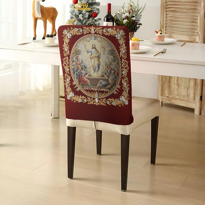 Key Christian Religious Scenes - Personalized Christian Chair Cover Set