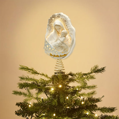 Mother Of God - Personalized Christian LED Light Tree Topper