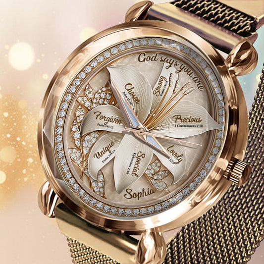 God Says You Are - Personalized Christian Women Hand Watch