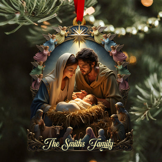 Nativity of Jesus - Personalized Christian Ornament