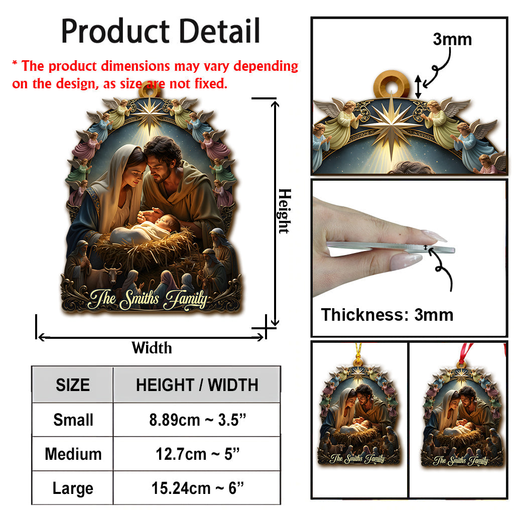 Nativity of Jesus - Personalized Christian Ornament