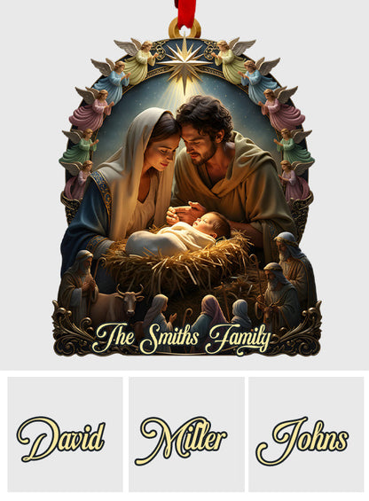 Nativity of Jesus - Personalized Christian Ornament
