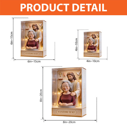 God Has You In His Arms - Personalized Christian Custom Shaped Acrylic Plaque