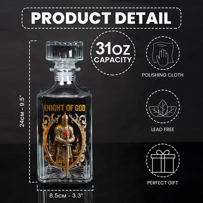 Knight Of God - Personalized Christian Whiskey Glass