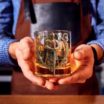 Knight Of God - Personalized Christian Whiskey Glass