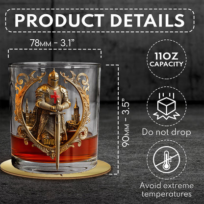 Knight Of God - Personalized Christian Whiskey Glass