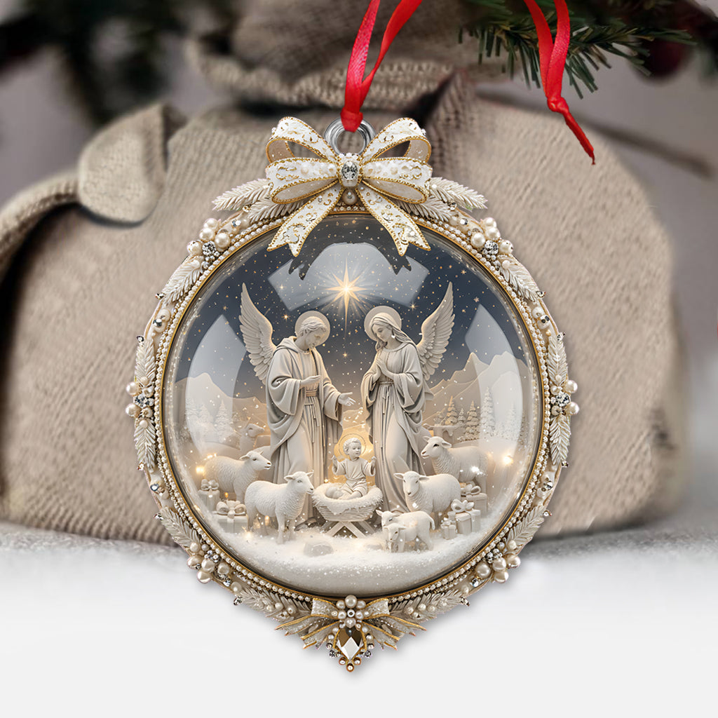 Nativity Christmas Ornament - Personalized Christian Ornament