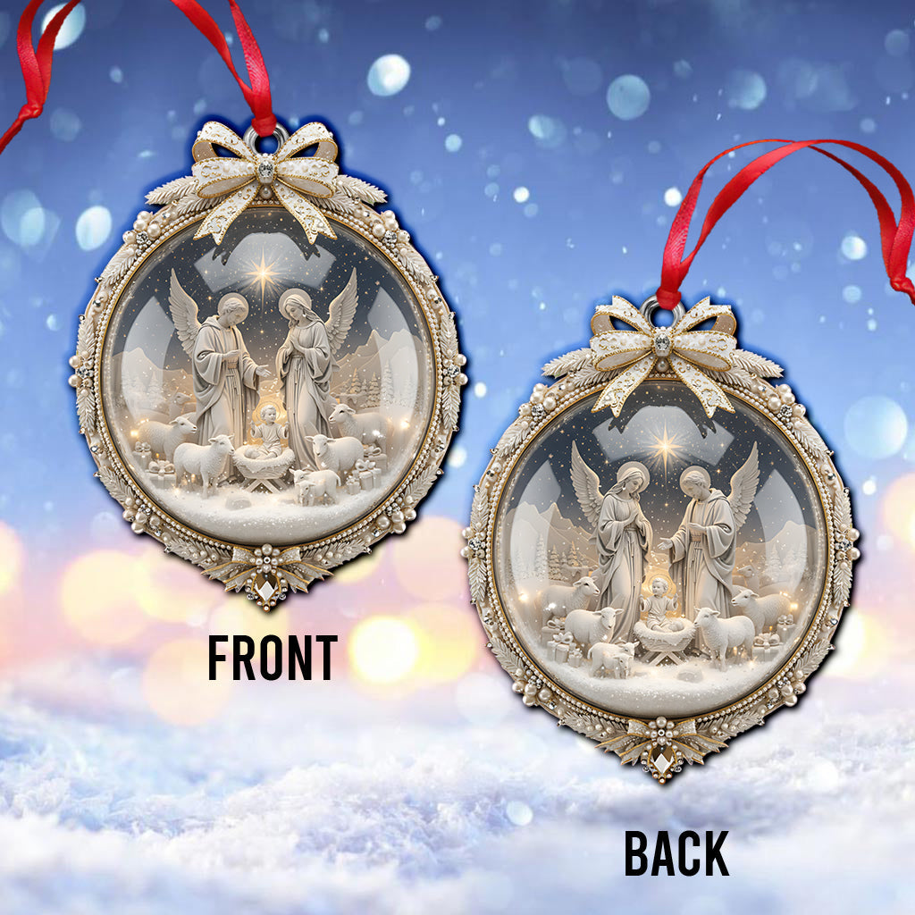Nativity Christmas Ornament - Personalized Christian Ornament